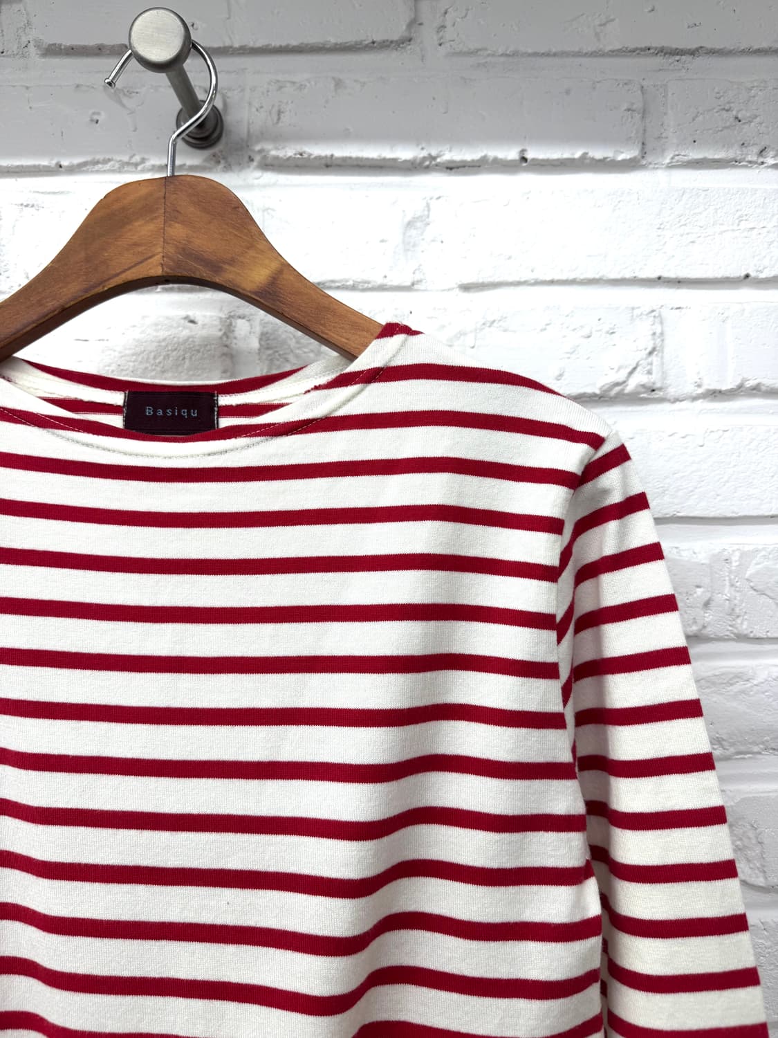 Basiqu 레드 스트라이프 롱슬리브 상품이미지4
