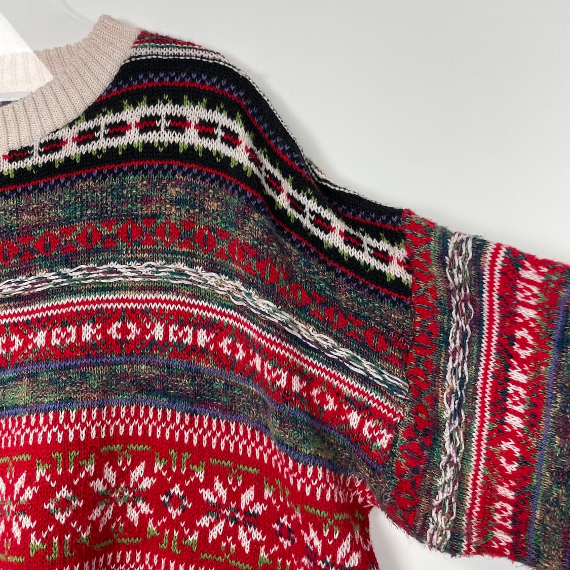 빈티지 패턴 니트 티셔츠 상품이미지3