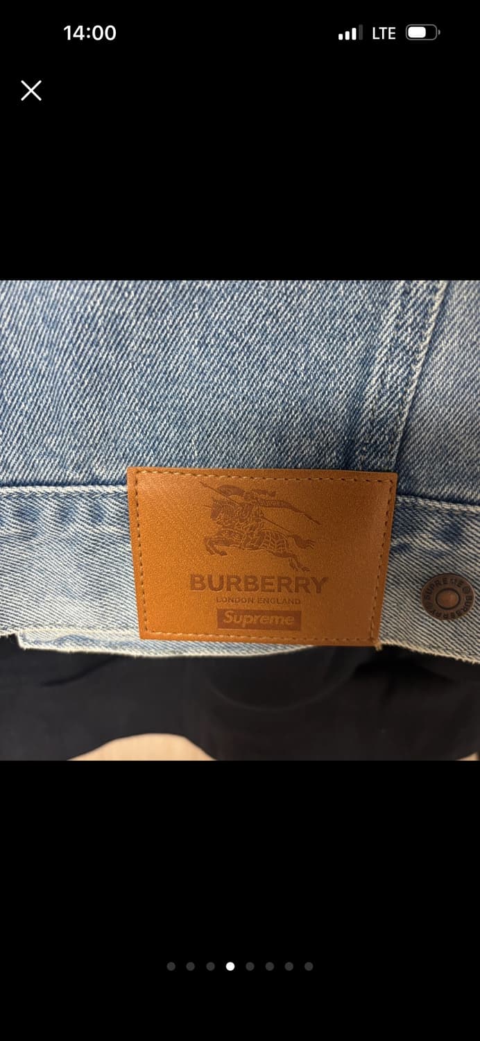 Supreme x Burberry Denim Trucker Jacket 상품이미지4