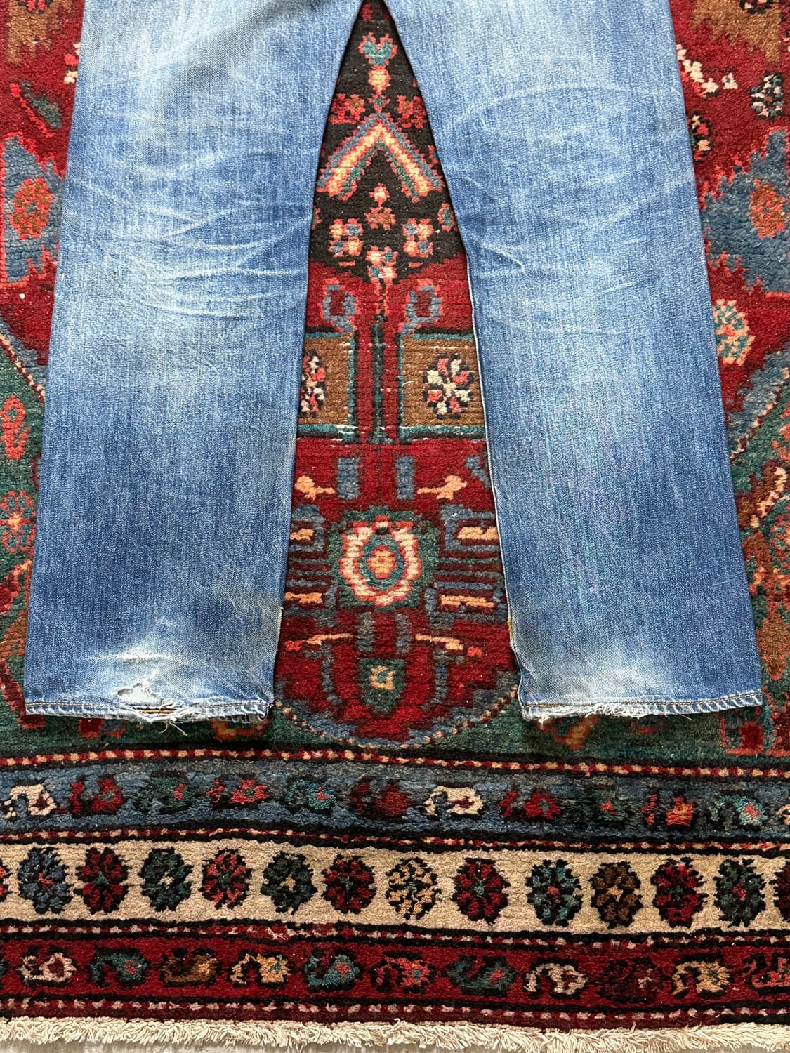 00's 리바이스 501 셀비지 데님 팬츠 하드 에이징 상품이미지8