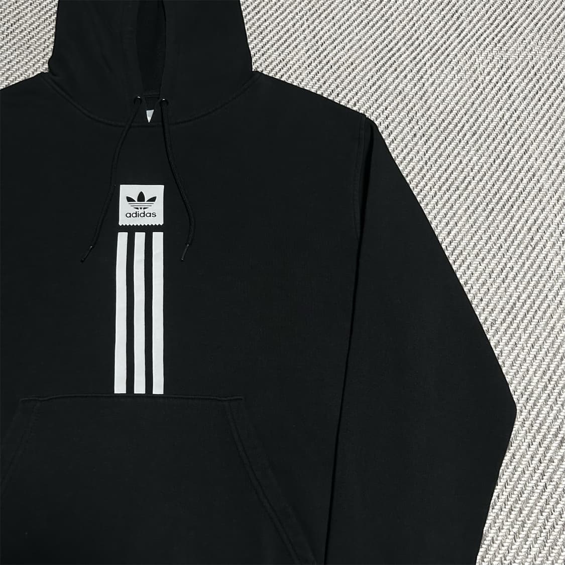 [XL] adidas 아디다스 솔리드 에센셜 블랙 후드티 상품이미지2