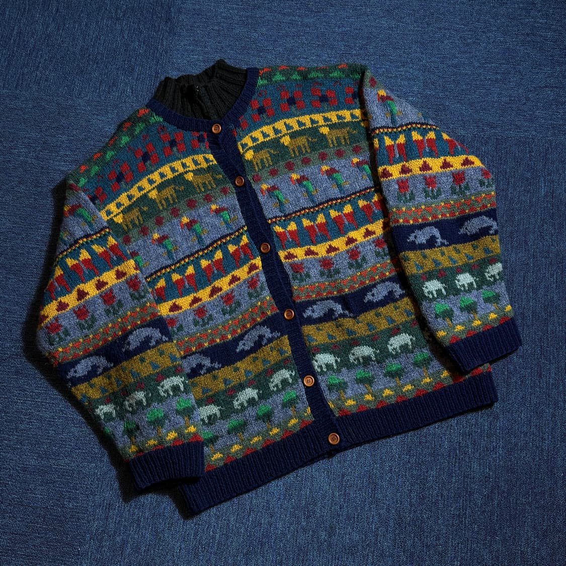 빈티지 패턴 니트 가디건 상품이미지1