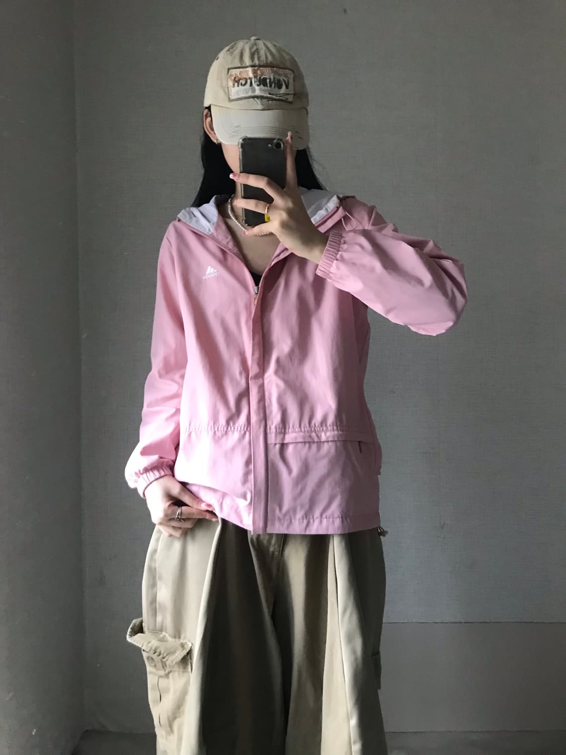 아디다스 90s 연핑크 바람막이 상품이미지5