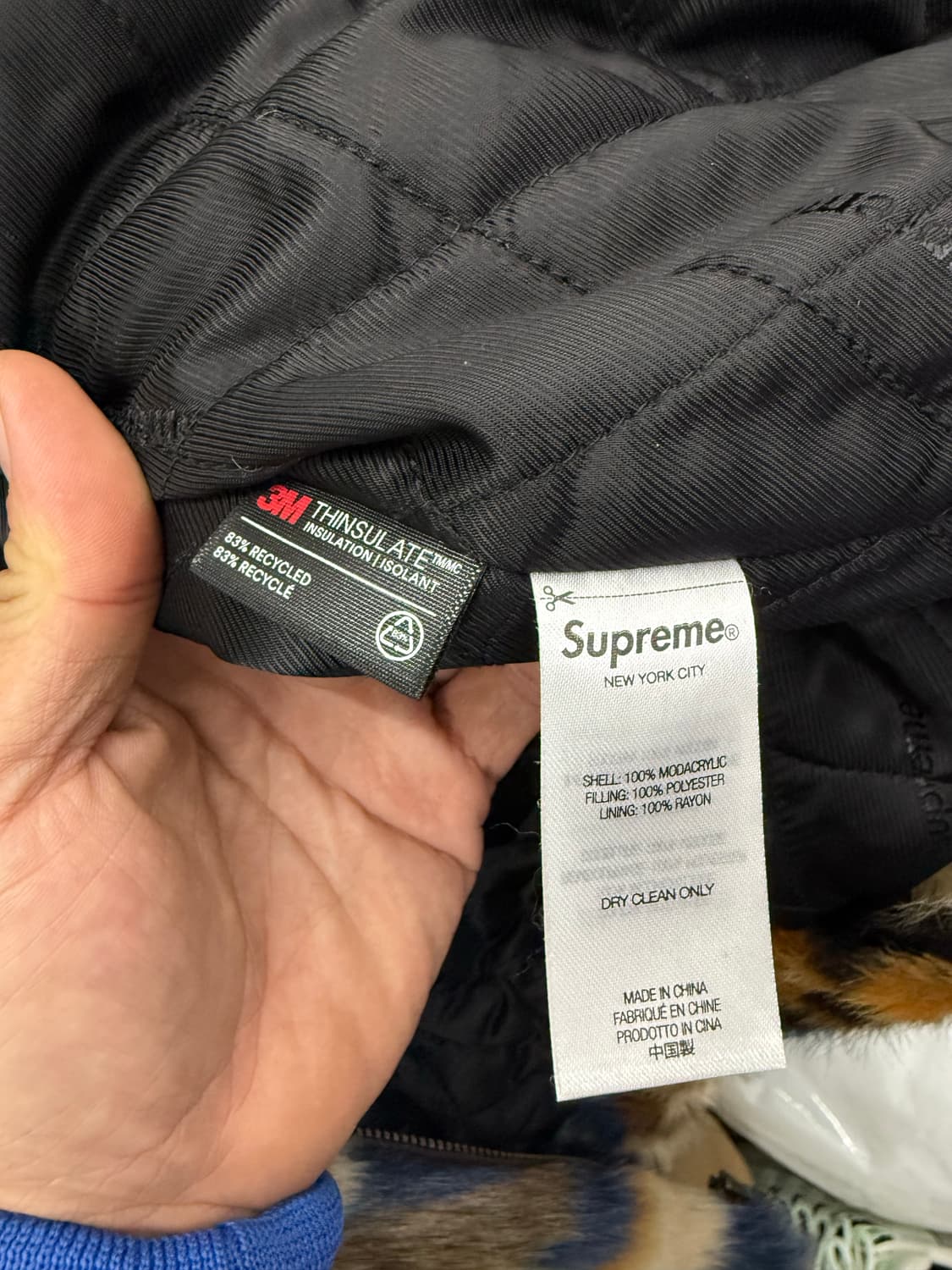 Supreme Faux Fur Bomber Jacket Multi 상품이미지4