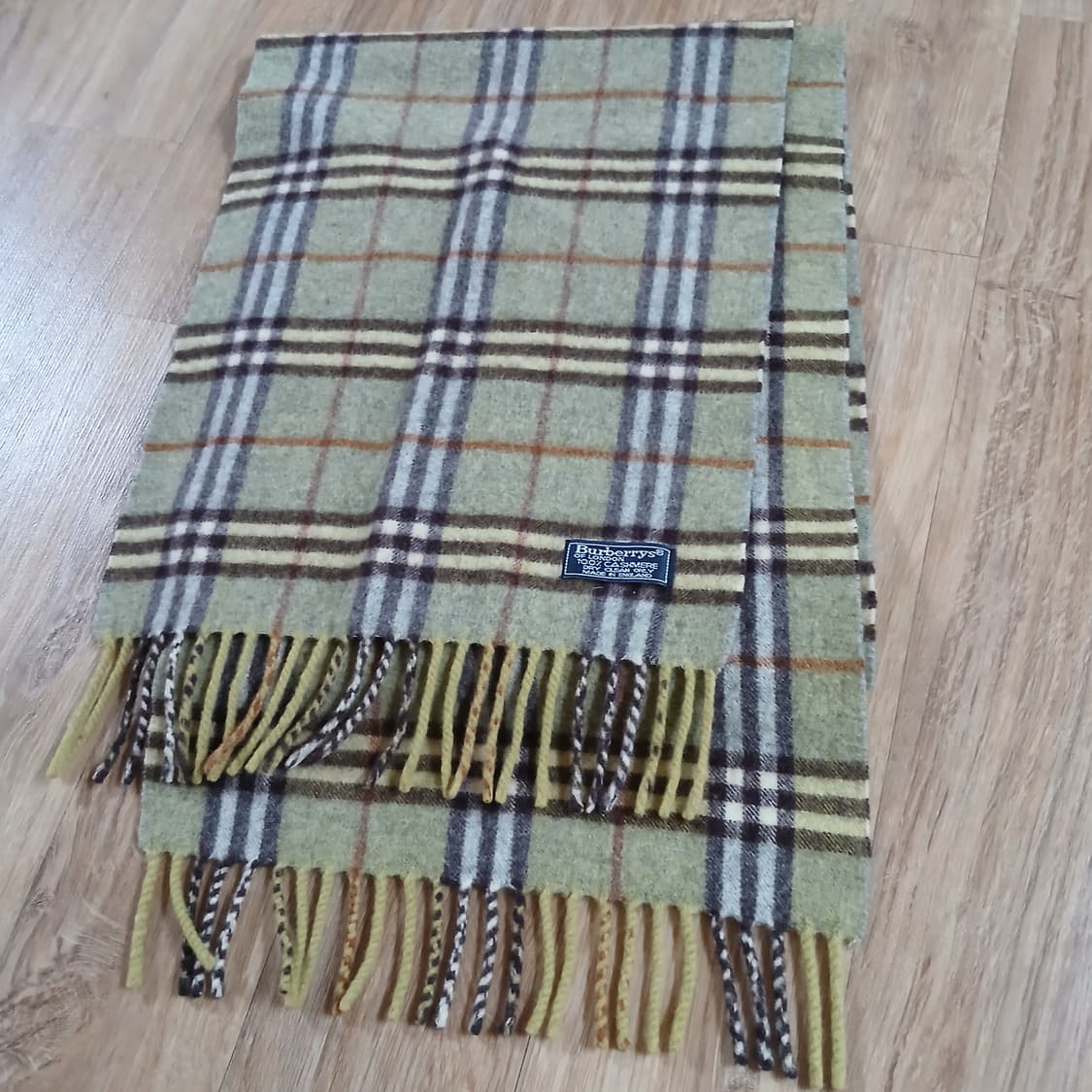 Burberry 버버리 빈티지 구제 머플러 목도리 초록색 상품이미지4
