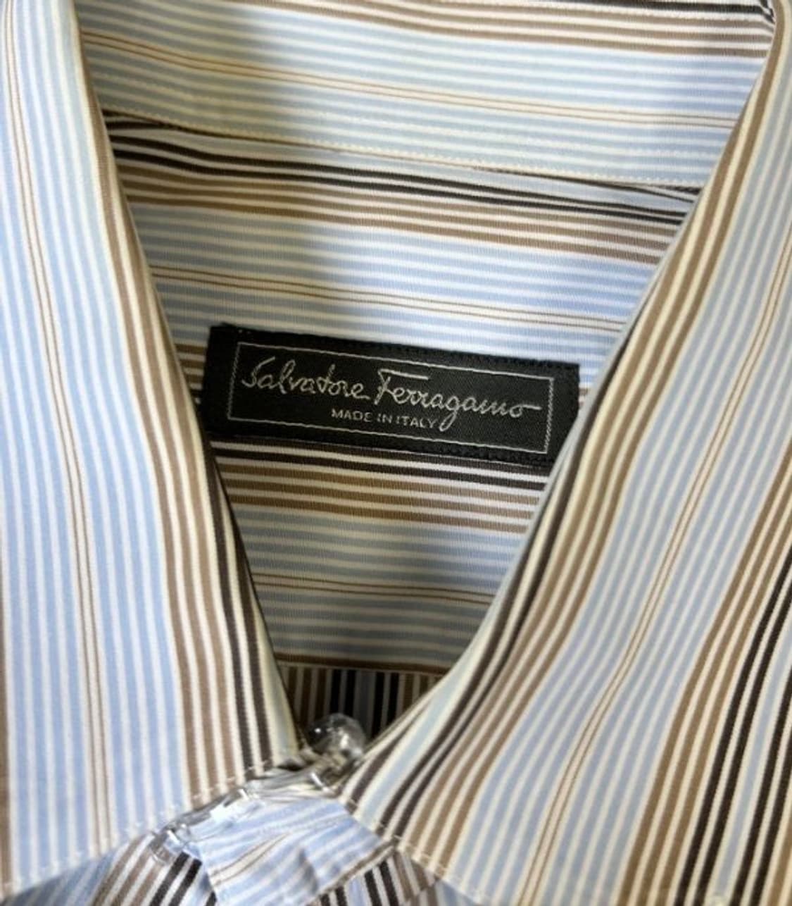 Salvatore ferragamo Striped Button Up 상품이미지5