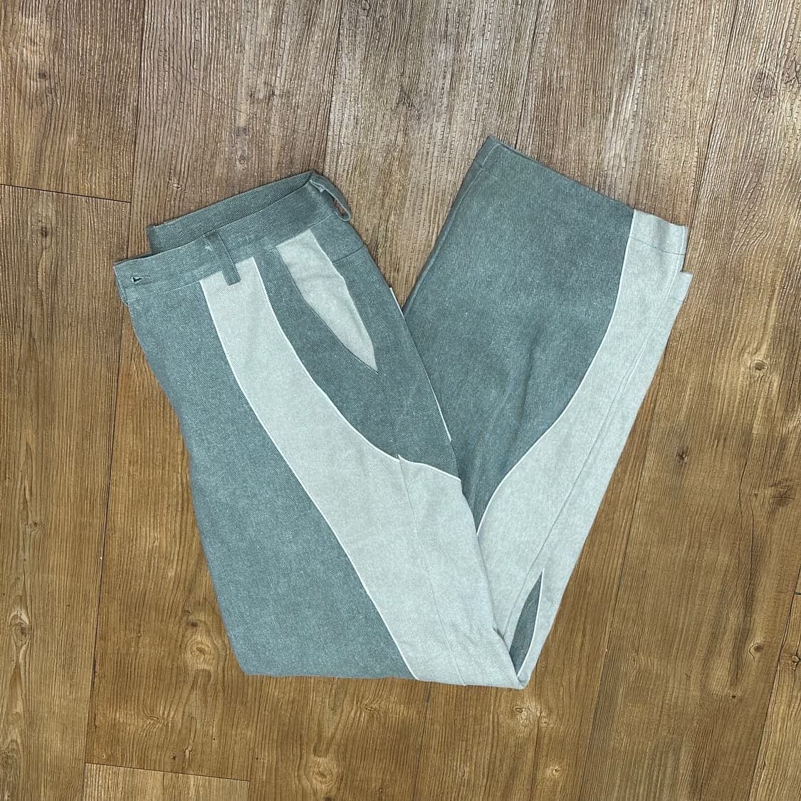 포스333 배색 와이드 팬츠 상품이미지2