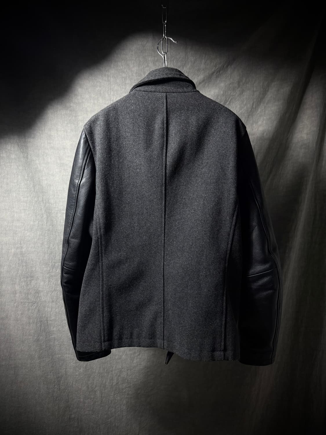 FUGA Wool Leather Hybrid Pea Jacket  상품이미지7