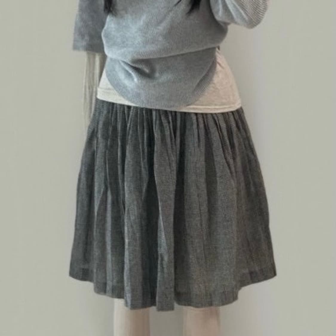 빈티지 미디 스커트 / 모리 플리츠 상품이미지3