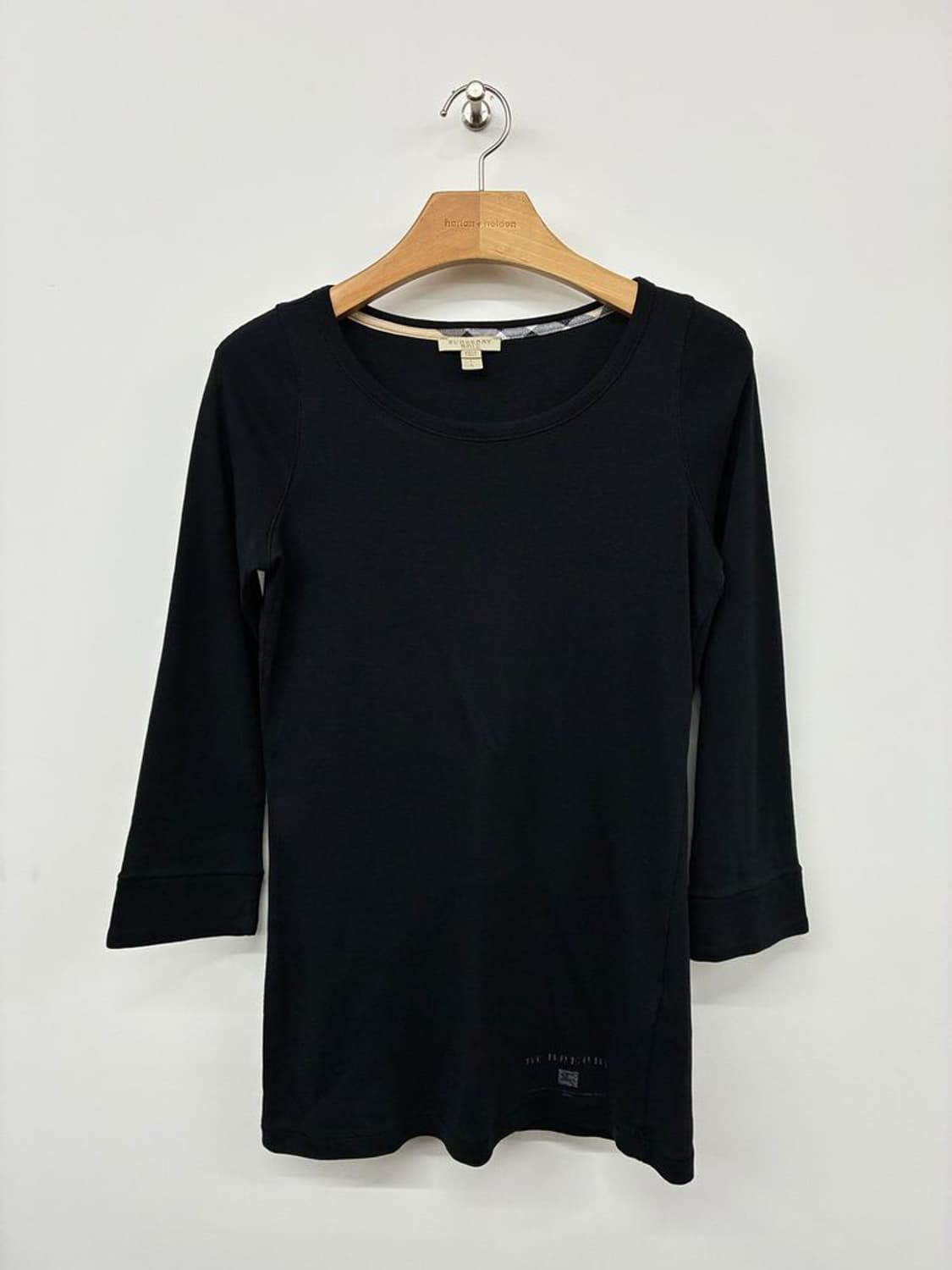 버버리 00's 코튼 블랙 7부 티셔츠 PN9787 상품이미지1