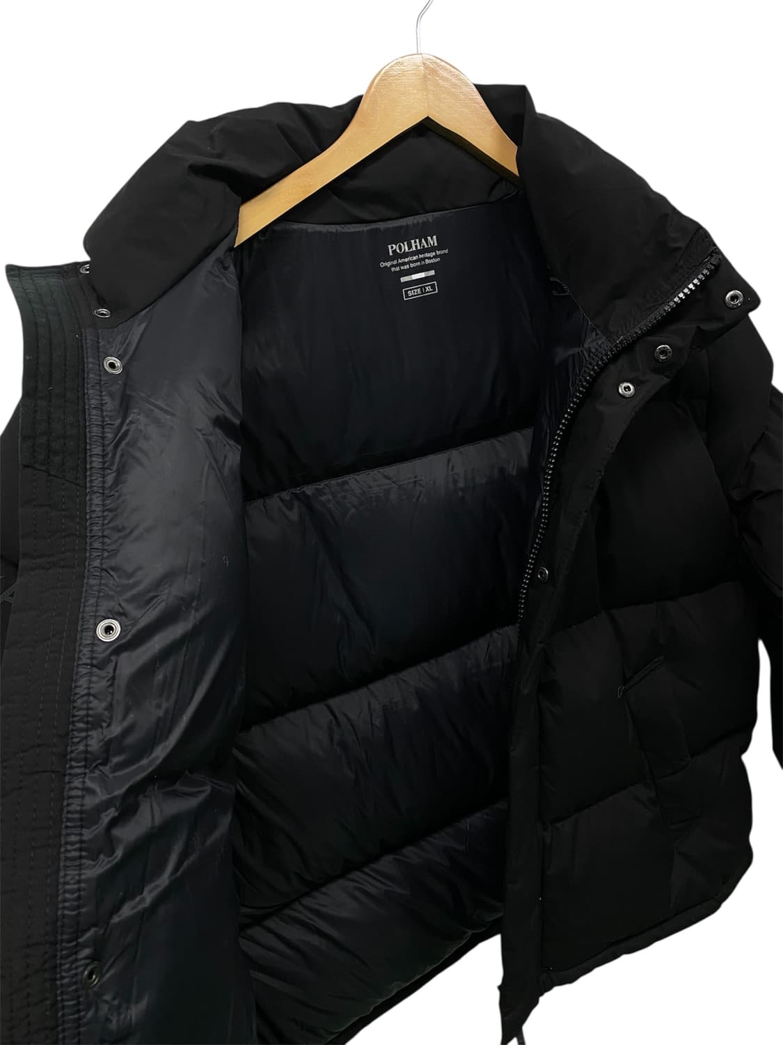 폴햄 POLHAM 푸퍼 구스 블랙패딩 105 상품이미지5