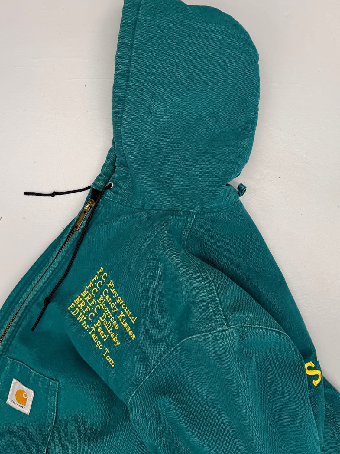 칼하트 루즈핏 90‘s 아쿠아 틸 액티브 후드 자켓 상품이미지9