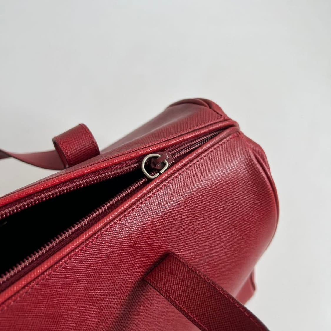 프라다 사피아노 레더 y2k 보스톤백 레드 상품이미지6