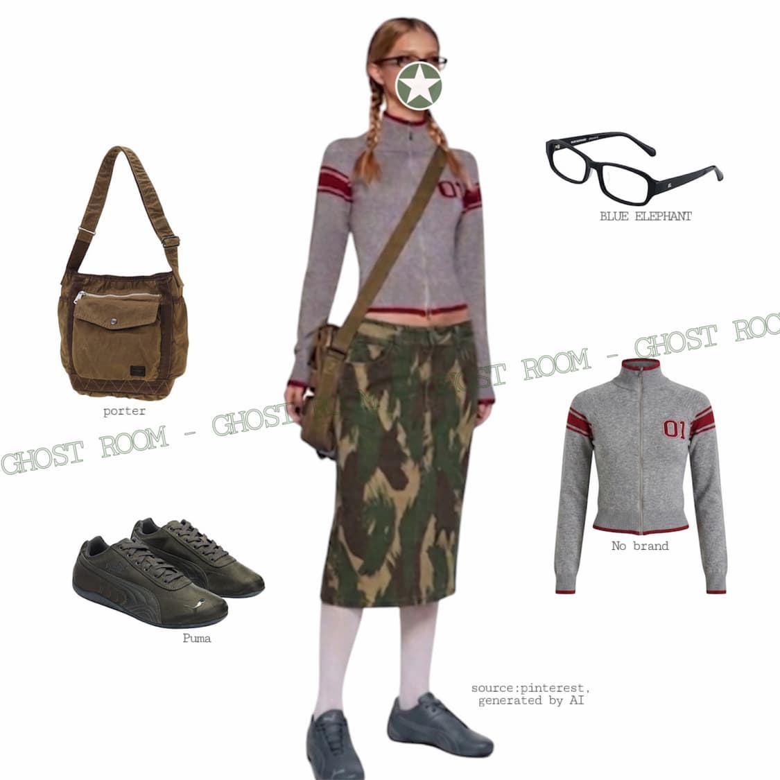 10s moussy 카모플라주 미디 스커트 상품이미지2