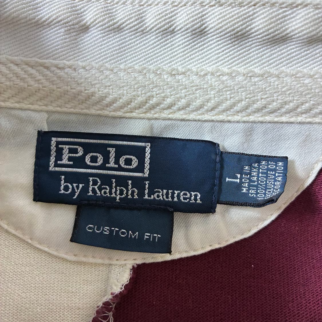 Polo  폴로 랄프로렌 90,s 패넌트 헌팅 패치워크 럭비 티셔츠 상품이미지5