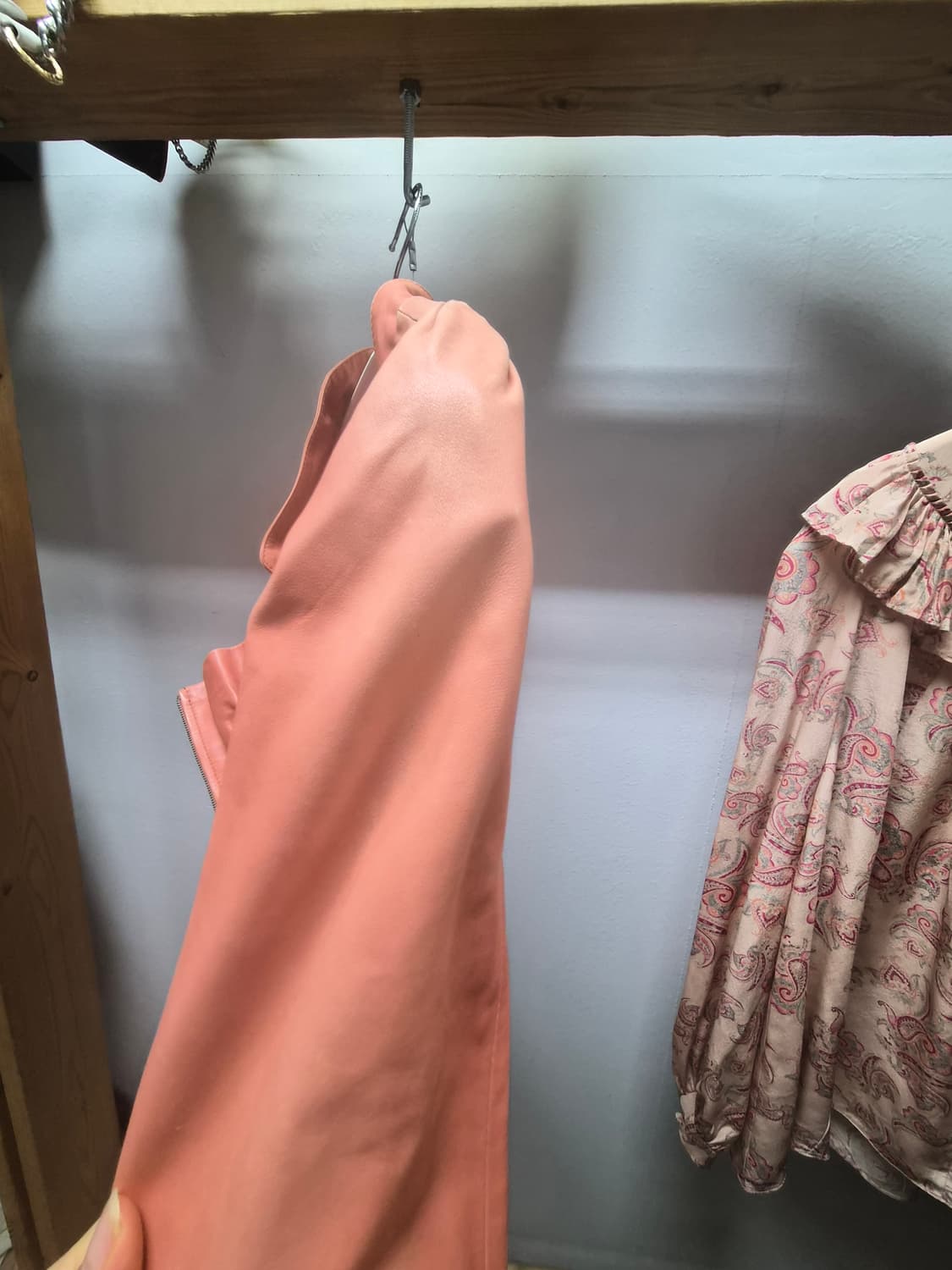 레니본 셔링 양가죽자켓 상품이미지9