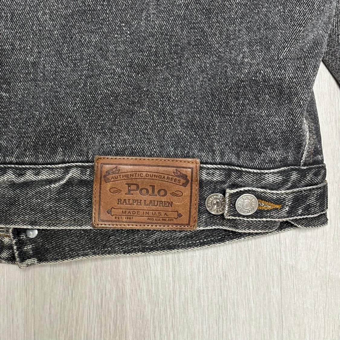 🇺🇸 90s 폴로 덩가리 데님 자켓 블랙 상품이미지5