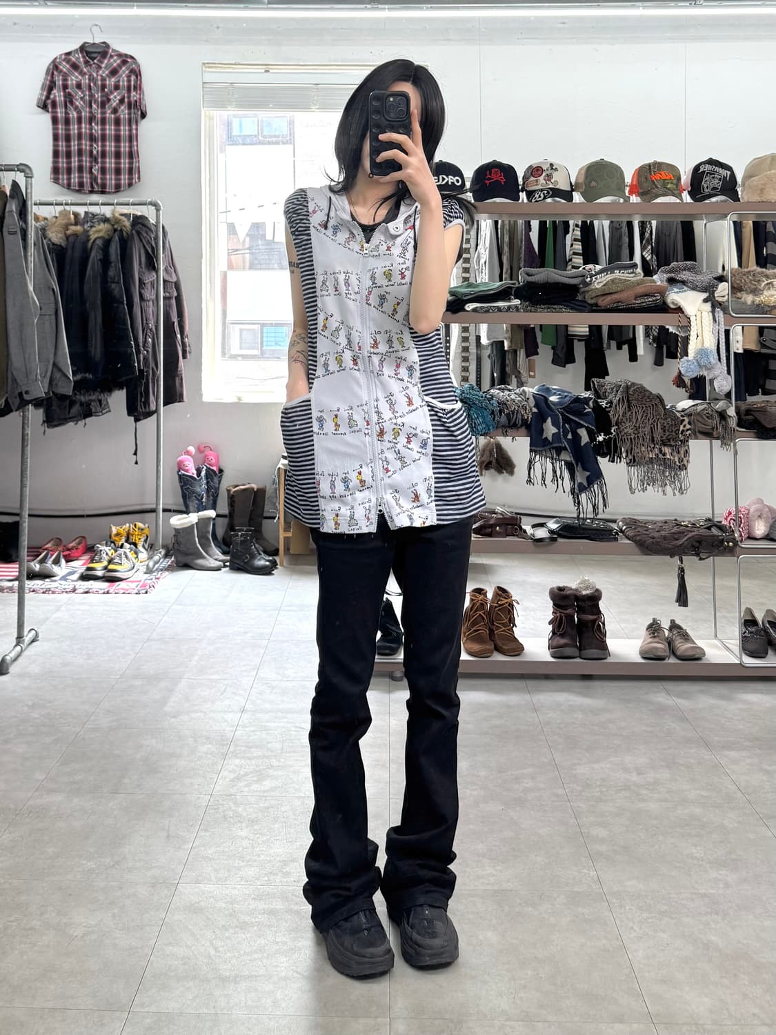 Via Faburrica 투웨이 후드 집업 베스트 상품이미지10