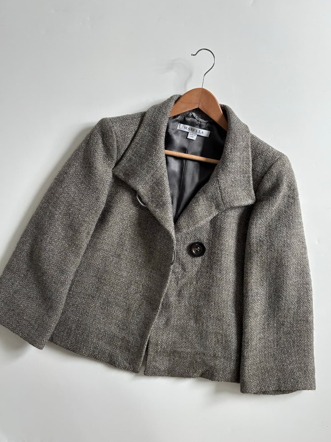Maxmara by Marella 마렐라 차콜 울 카라 자켓 상품이미지5