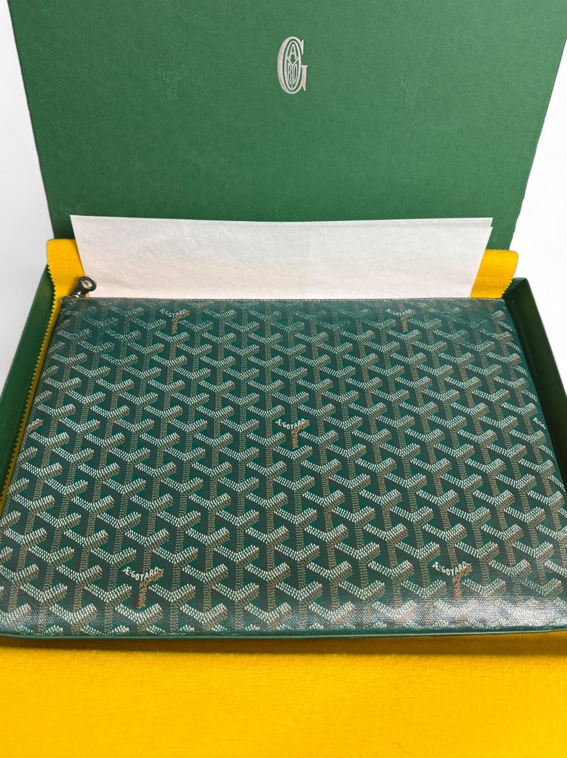 [풀구성 / 급처]고야드 세나 클러치 그린 mgm 사이즈 상품이미지2