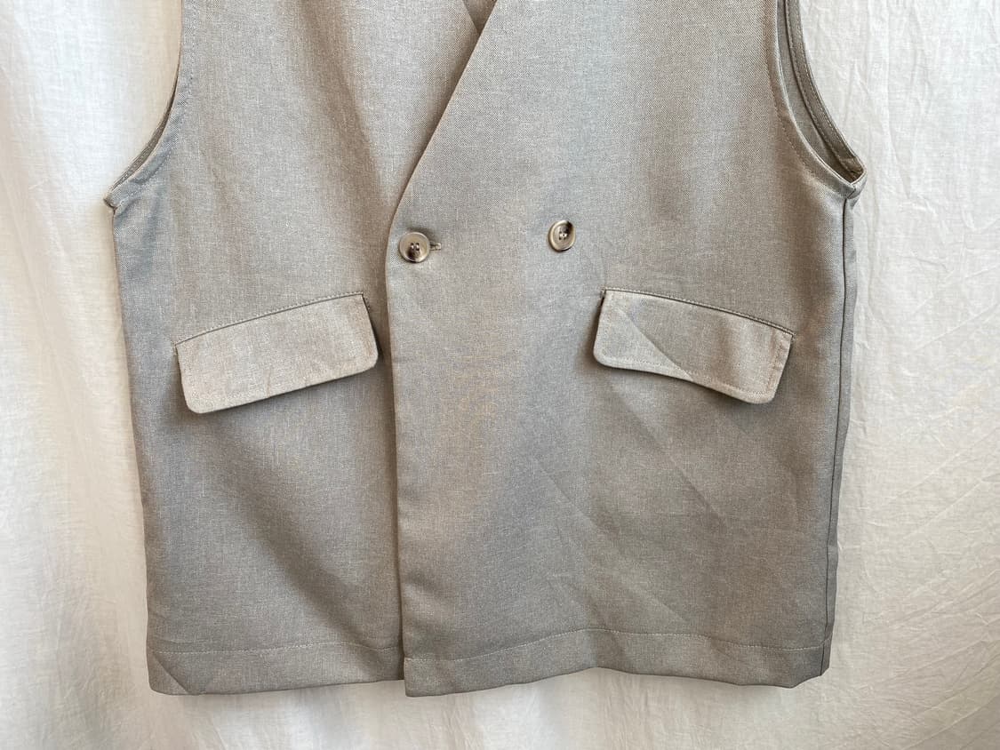 라이트그레이 오버핏 베스트자켓(F) 상품이미지4