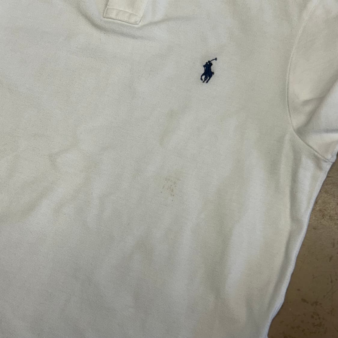 L 폴로랄프로렌 슬림핏 화이트 카라 반팔 티셔츠 상품이미지6