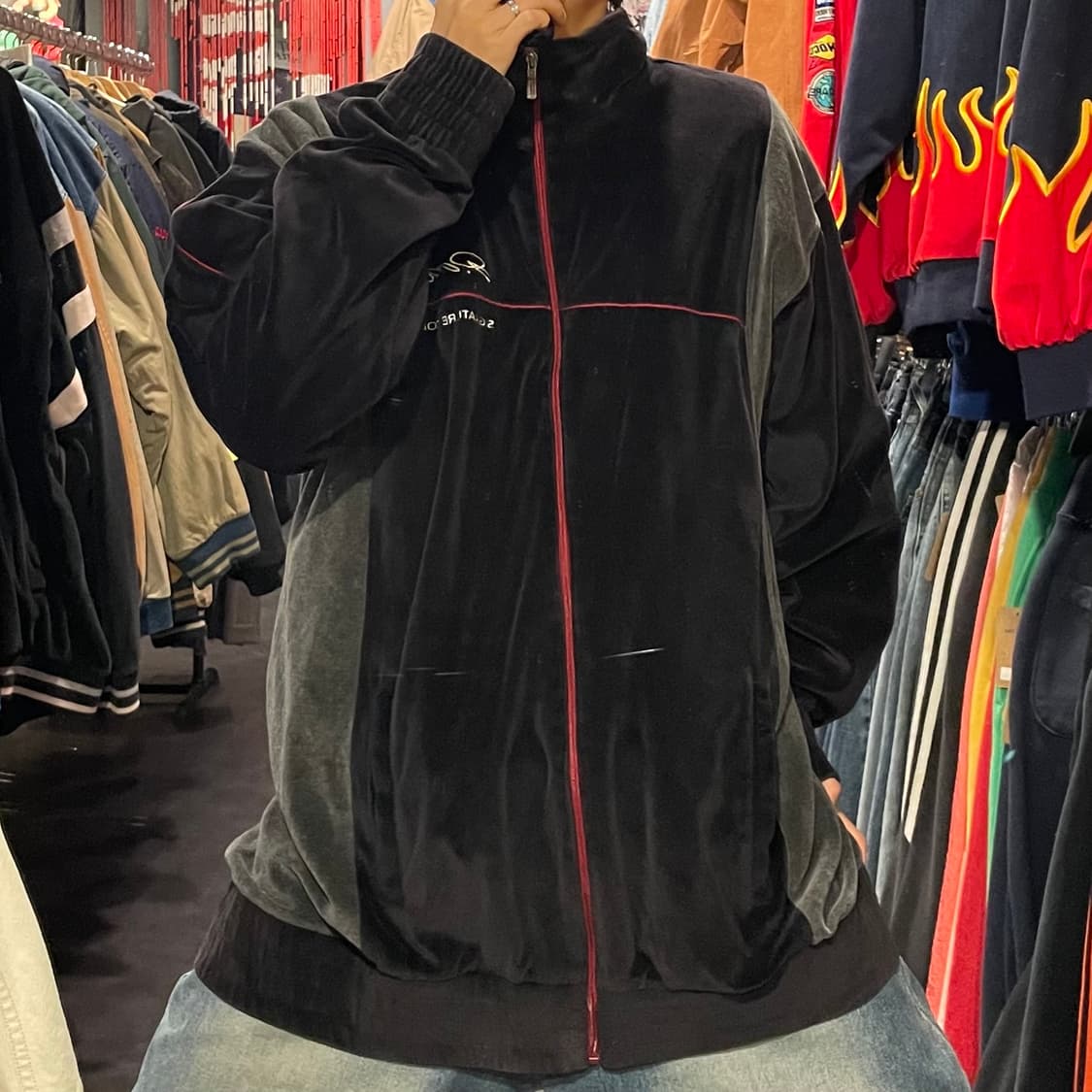 [IM] vtg 빈티지 블랙  벨벳져지 상품이미지4