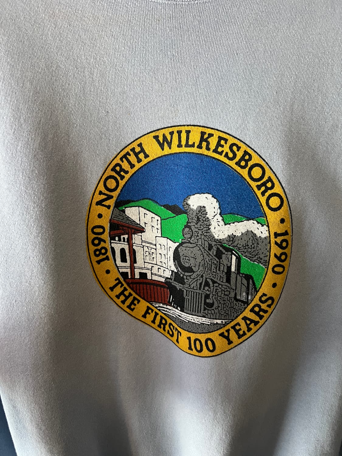 [L]90's Made in USA 증기기관차 스웻셔츠 상품이미지3