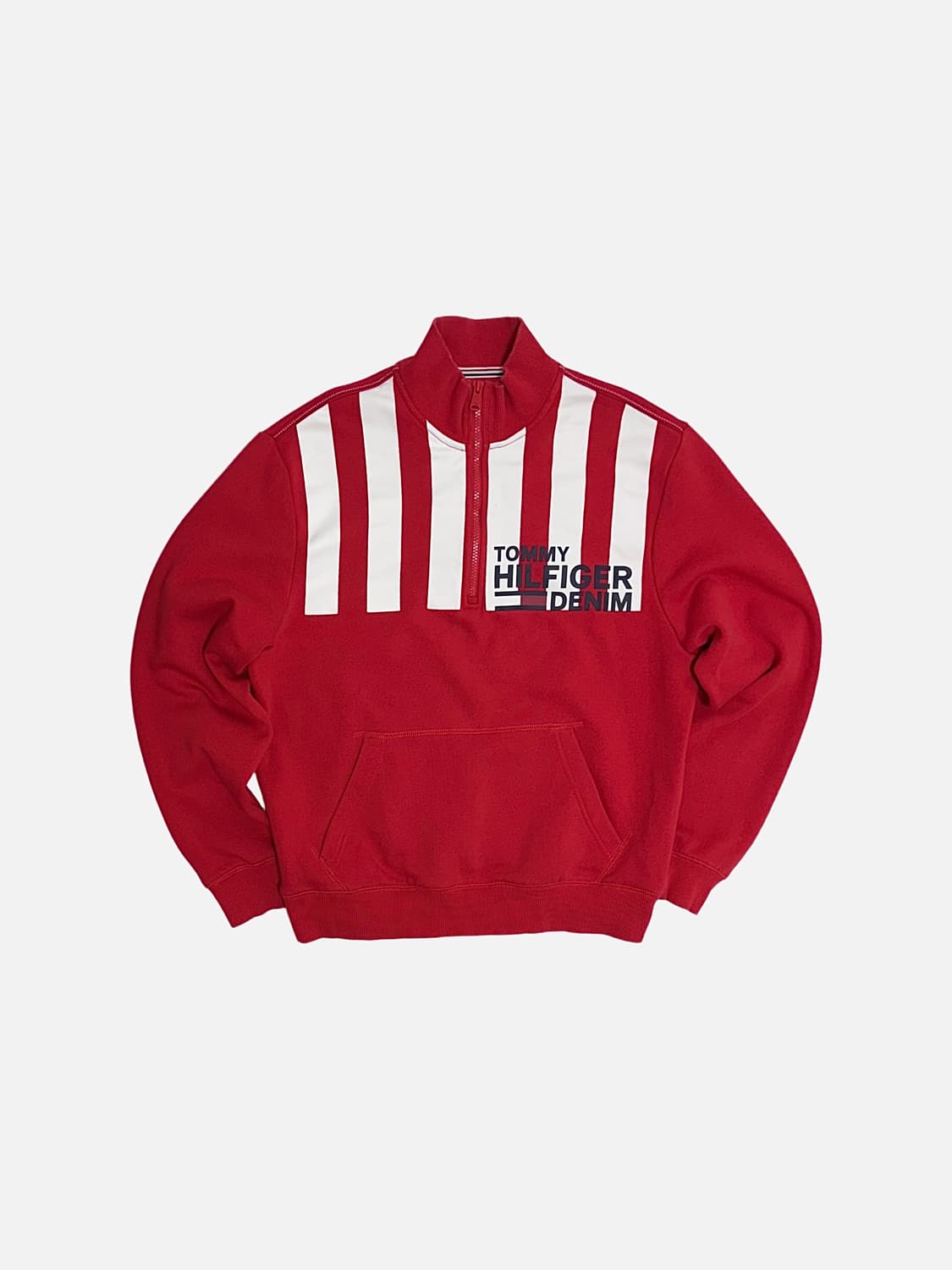 타미힐피거 데님 스웻 반집업 맨투맨 상품이미지1