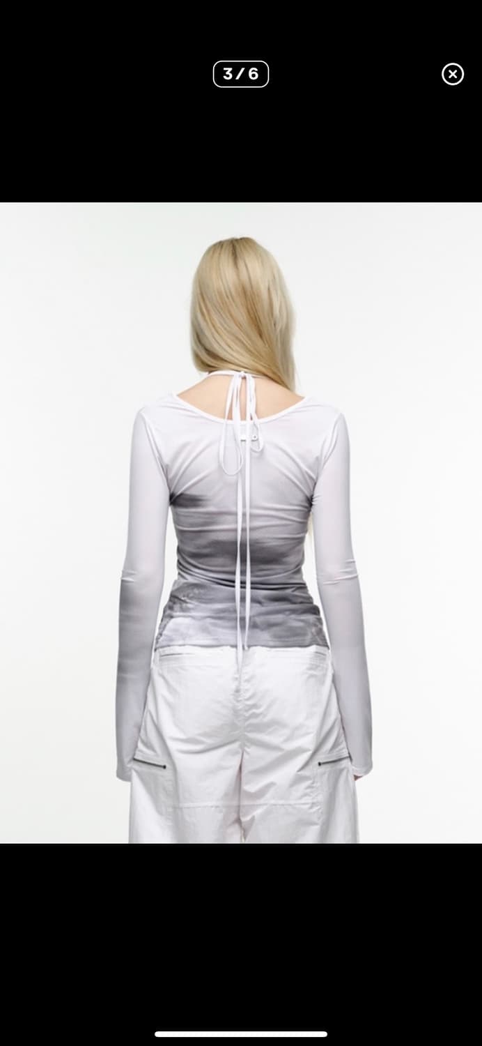 나체 컷 아웃 롱 슬리브 화이트  상품이미지2