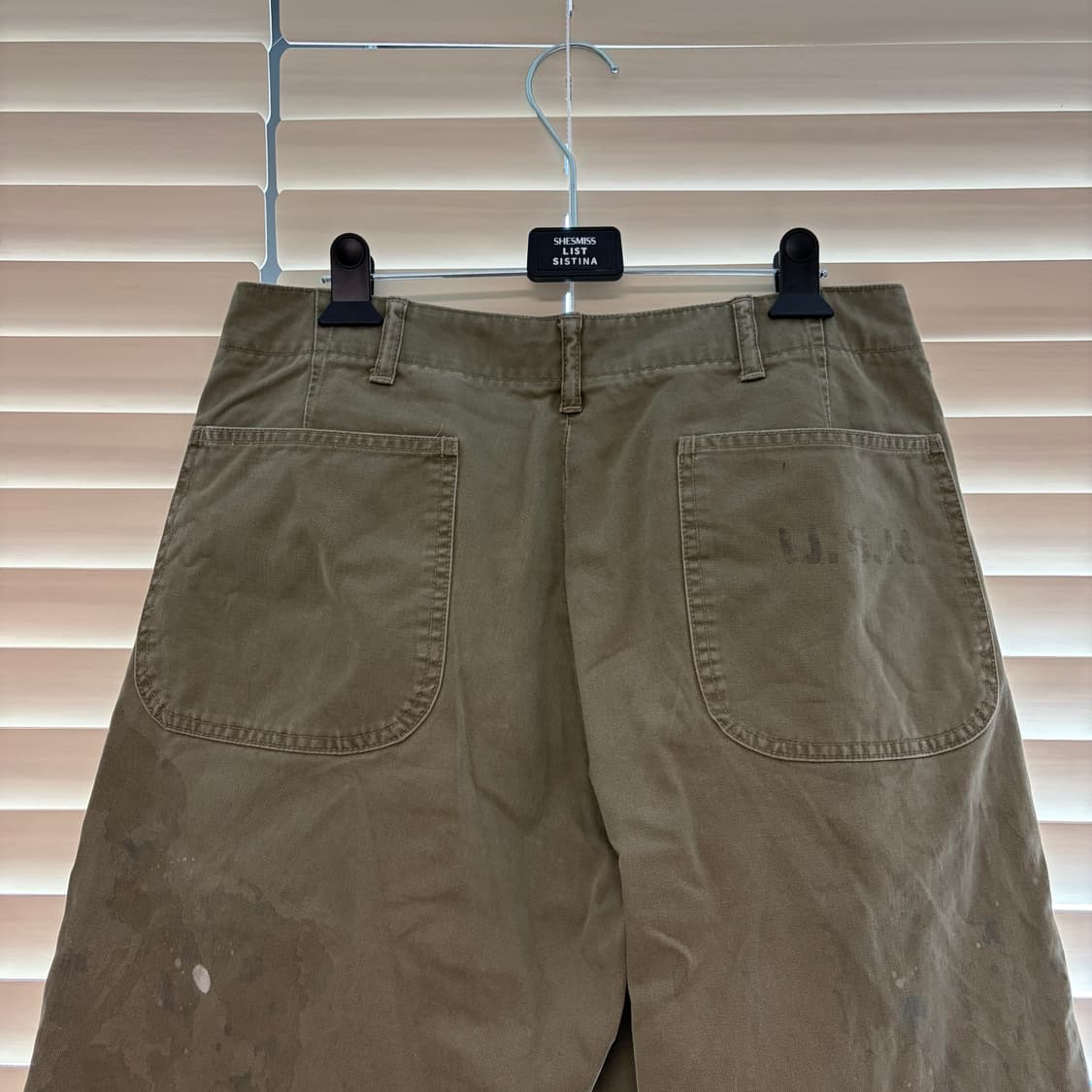 바우와우 Bowwow USN N-3 트윌 페인트 워싱 치노 팬츠 바지 L 상품이미지7