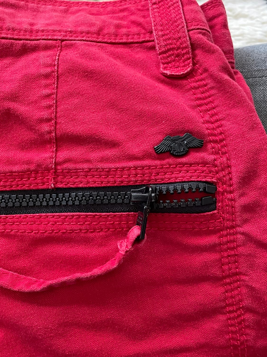 아르마니 익스체인지  레드 카고 반바지 상품이미지4