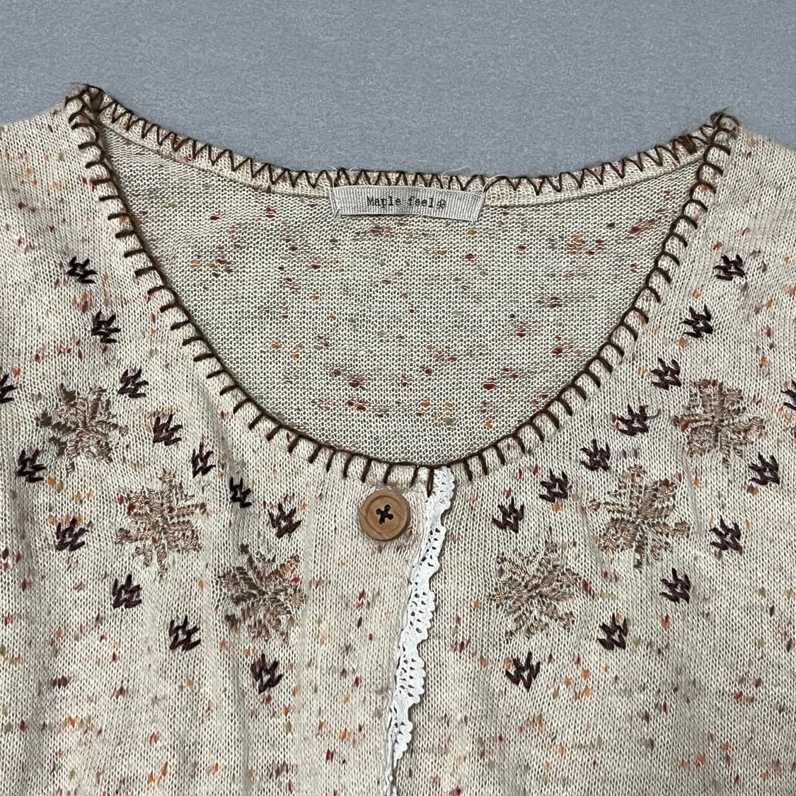 자수 레이스 포인트 가디건 상품이미지2