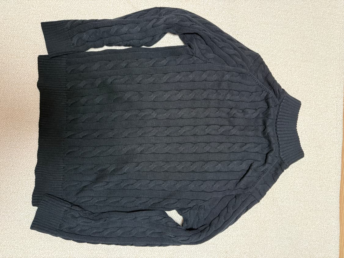 폴로랄프로렌 꽈배기반집업니트 L 상품이미지3