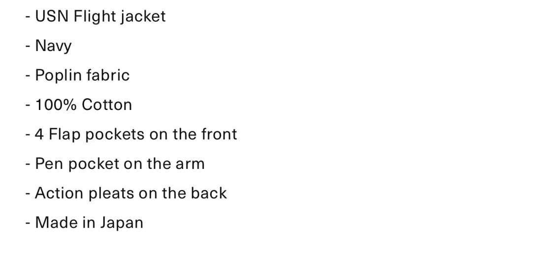 아나토미카 USN 플라이트 자켓, XL, 네이비 상품이미지5