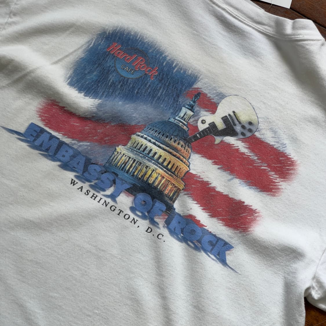 90's 하드락 카페 헤비티 워싱턴 DC 반팔 티셔츠 상품이미지5