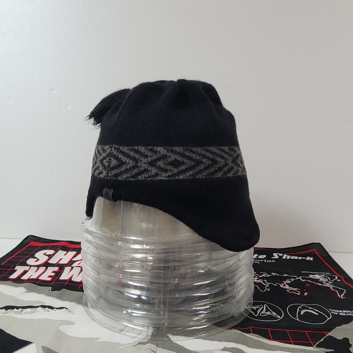 2002년 00s 나이키 ACG 올드 빈티지 이어플립 블랙 비니 모자 상품이미지3