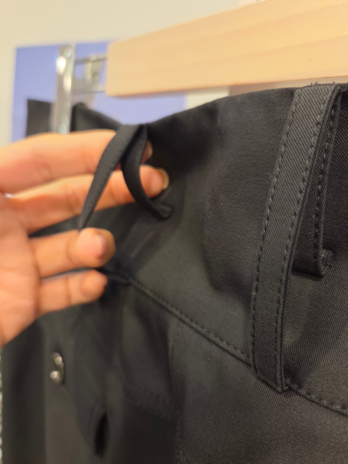 버버리 블랙 로우 웨스트 스트레치 팬츠 상품이미지8