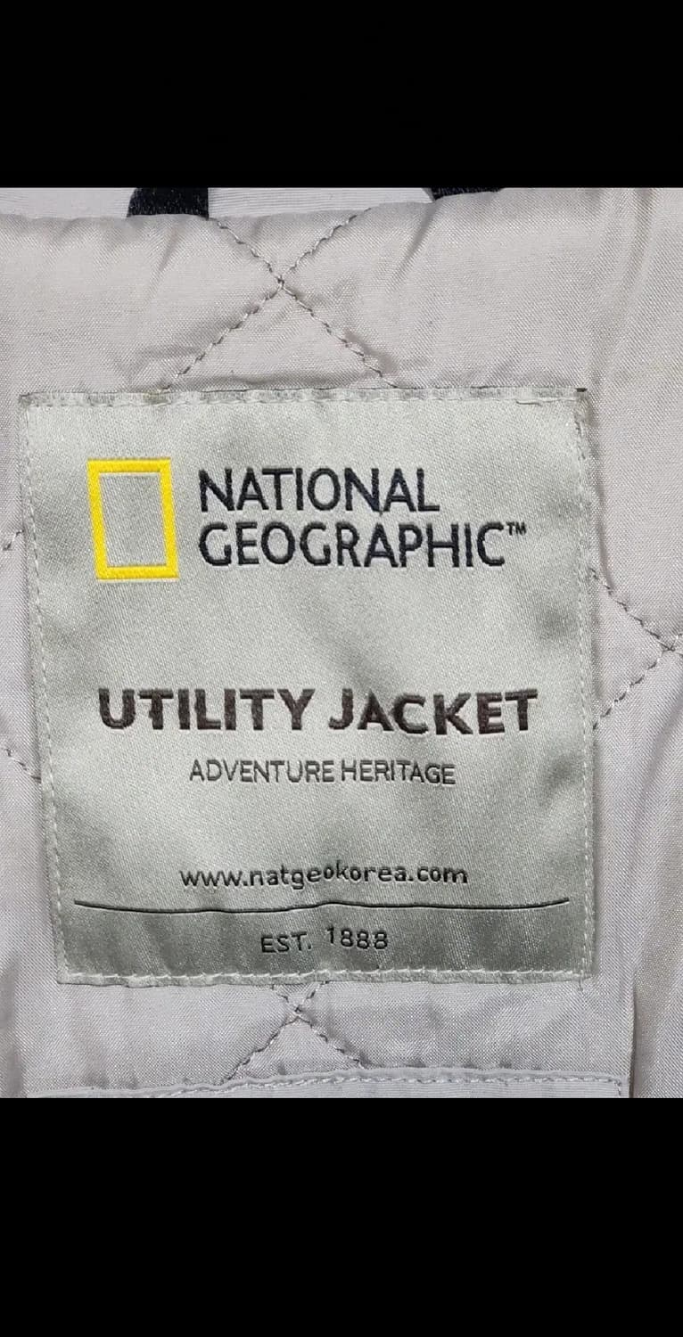 (L) 내셔널지오그래픽 후리스 롱점퍼 화이트 뽀글이 플리스 자켓  상품이미지3