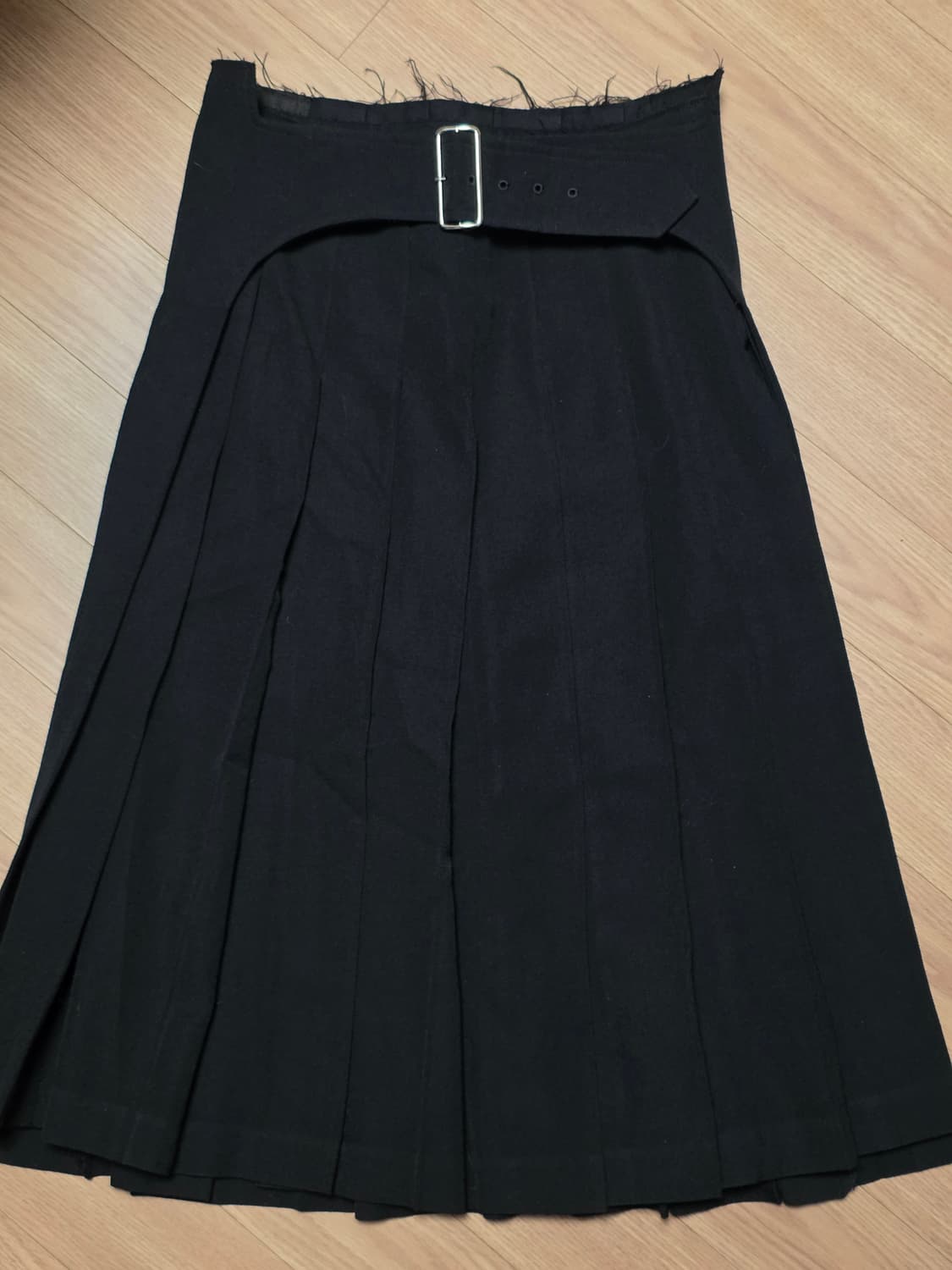 S) 꼼데가르송 A라인 모직 주름 미디 스커트 (새상품) 상품이미지1