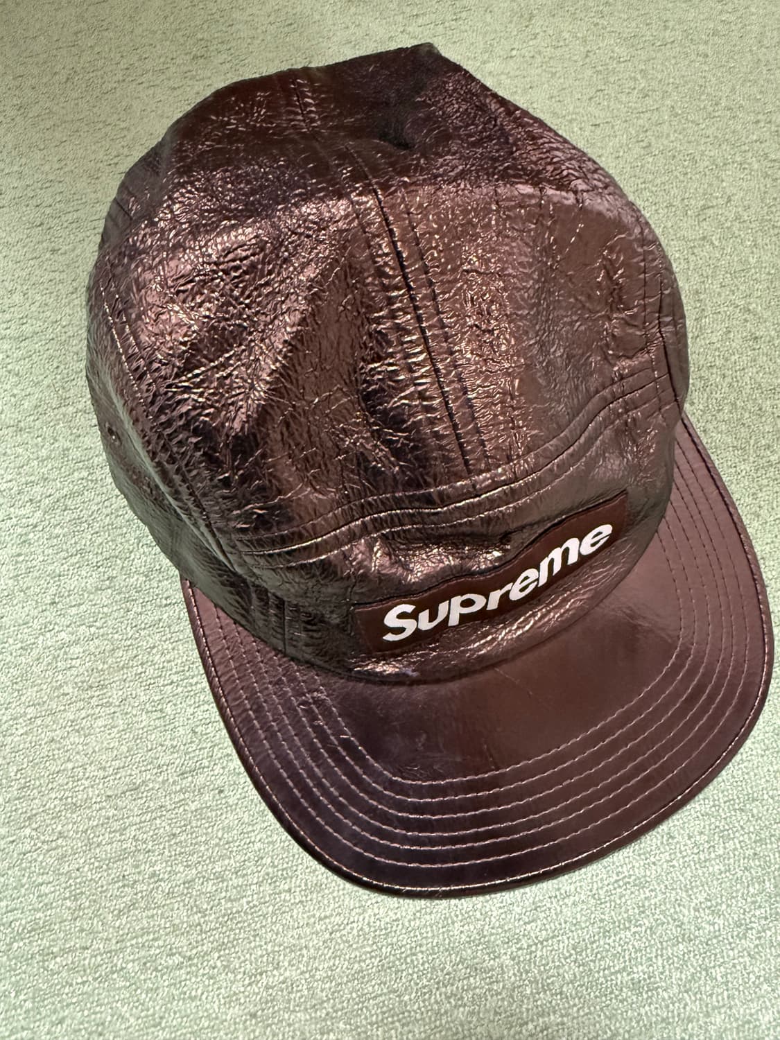 슈프림 캠프캡 가죽 (여성용size) 상품이미지2