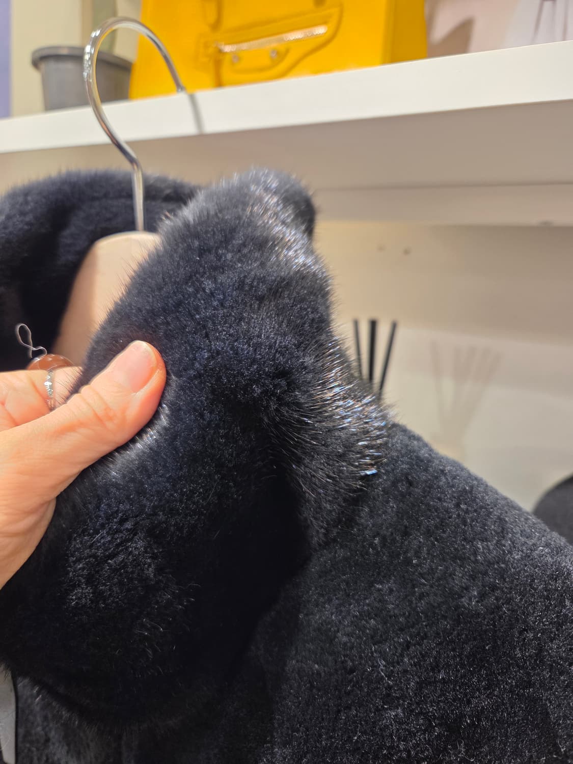 르베이지 밍크카라 양모 패딩 구스 상품이미지3