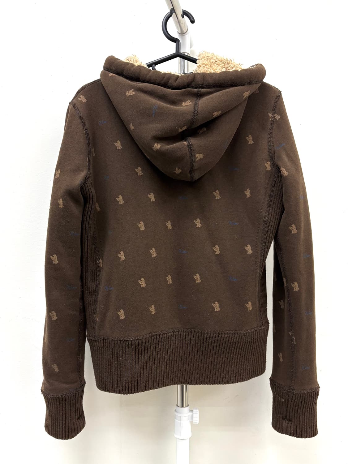 빈티지 브라운 기모 후드 집업 상품이미지8