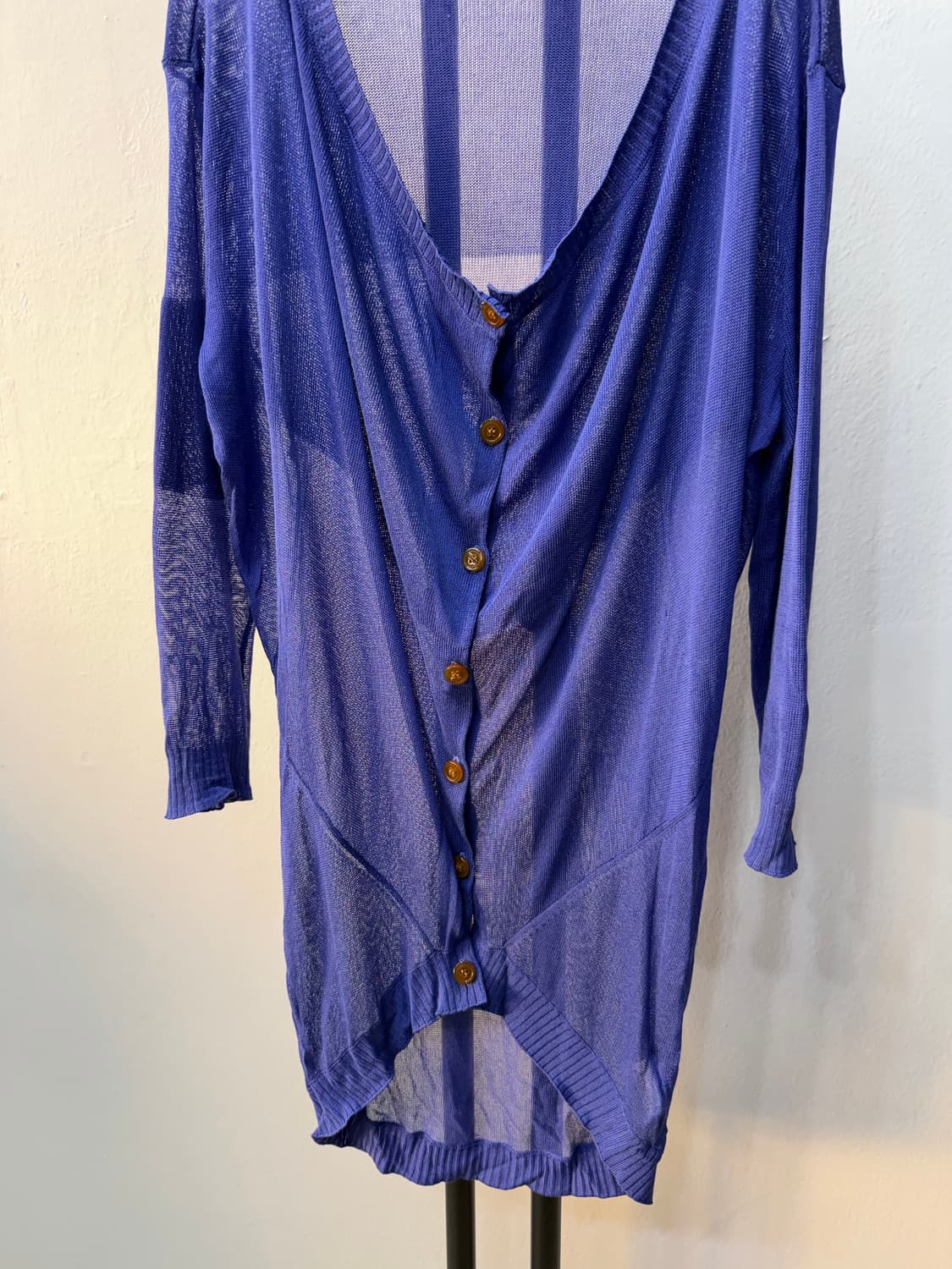 정품) 비비안웨스트우드 루즈핏 시스루 가디건 S 상품이미지3