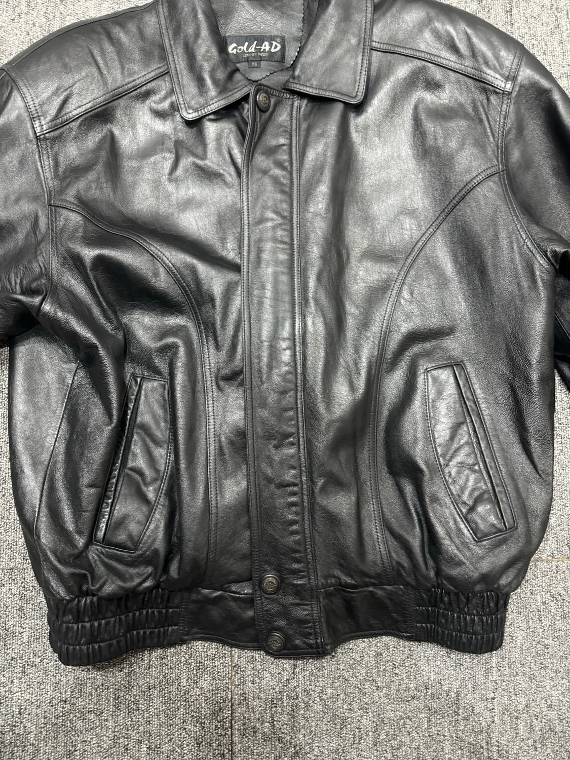 빈티지 쉽스킨 레더 점퍼 봄버 자켓 a-2 상품이미지5