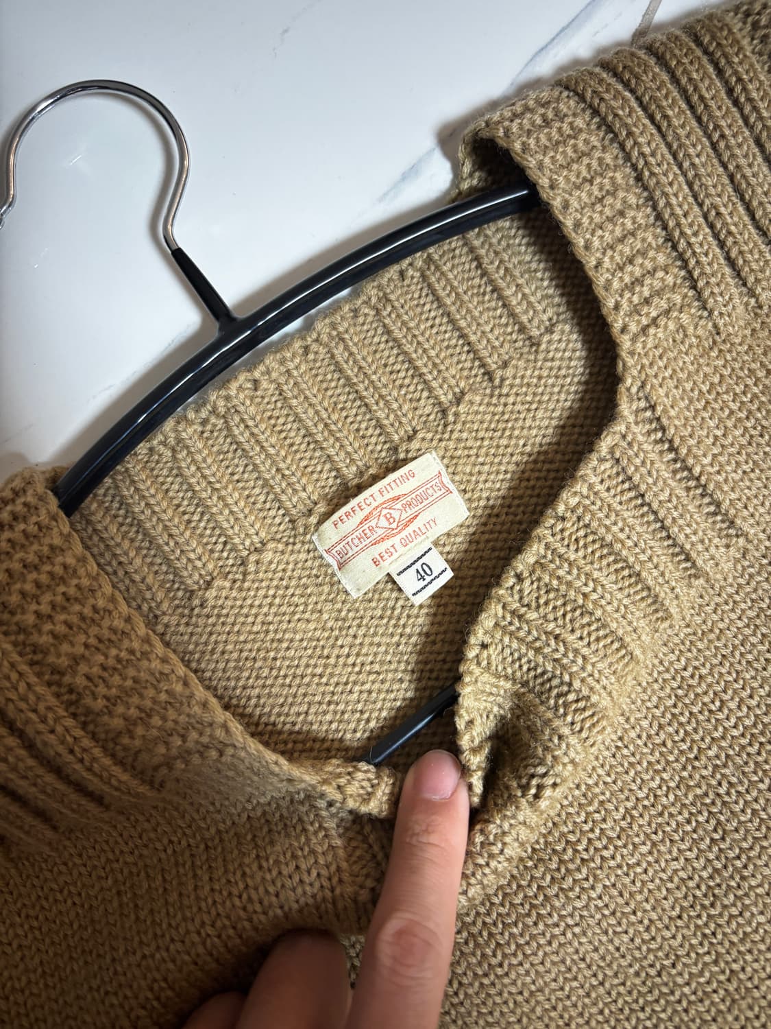 엣라코 레드크로스 니트 40 상품이미지2