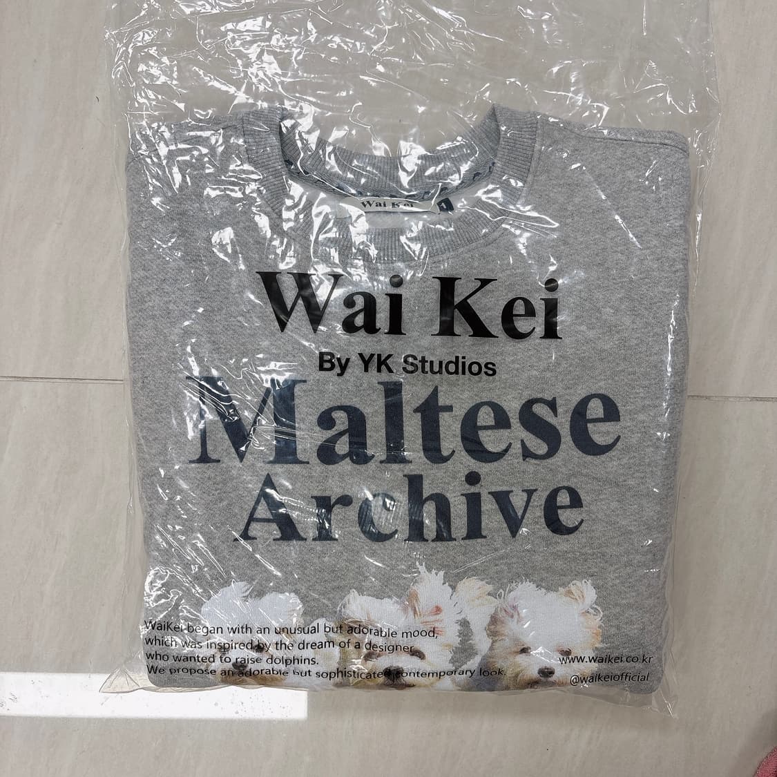 새제품 와이케이 말티즈 기모 맨투맨 상품이미지4