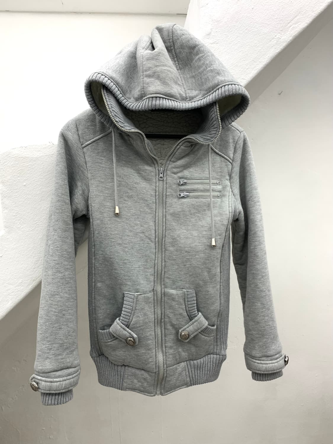 Cargo pocket detail full zip hood jacket 상품이미지2