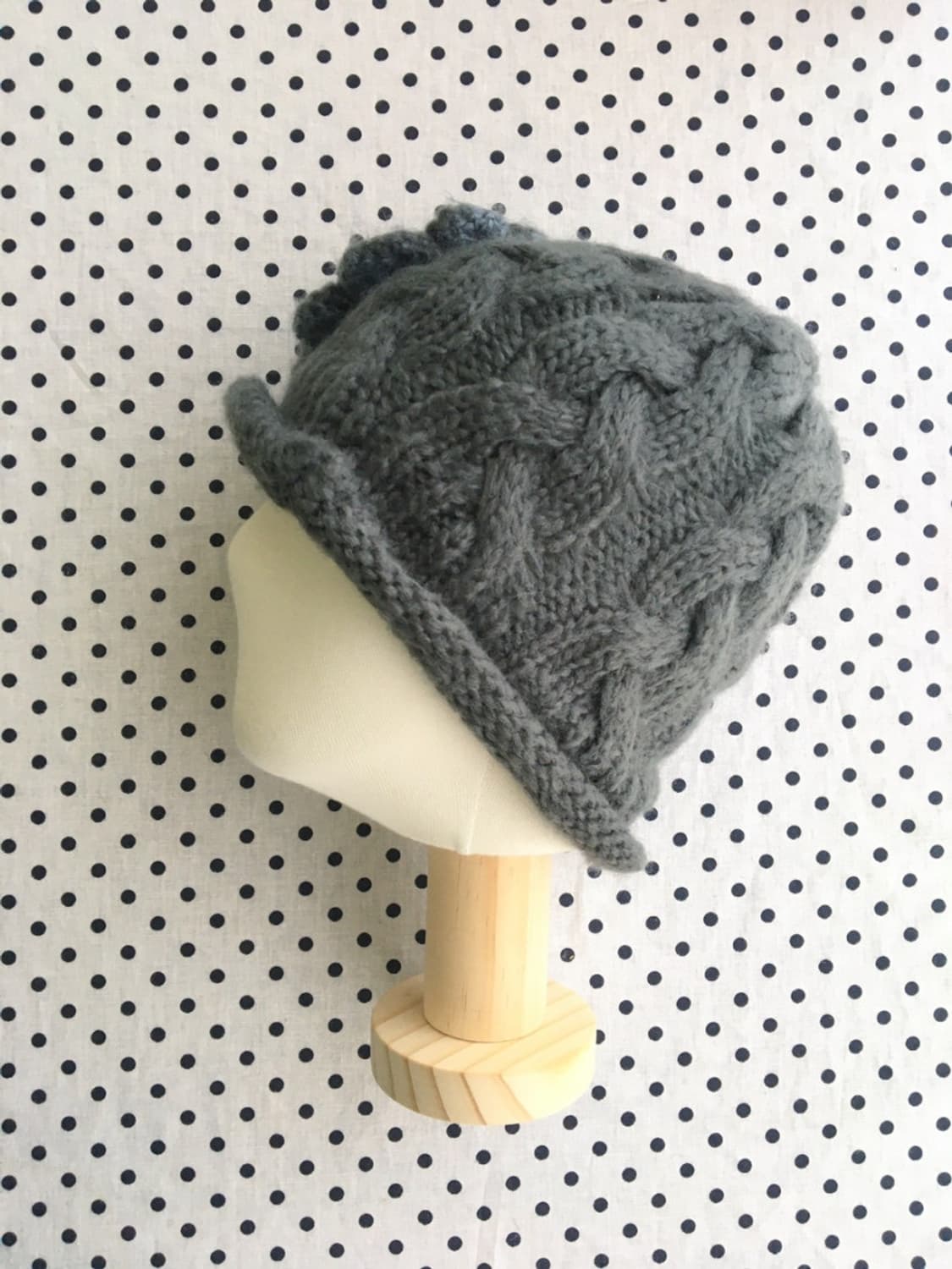 플라워 니트 비니 flower knit beanie  상품이미지3