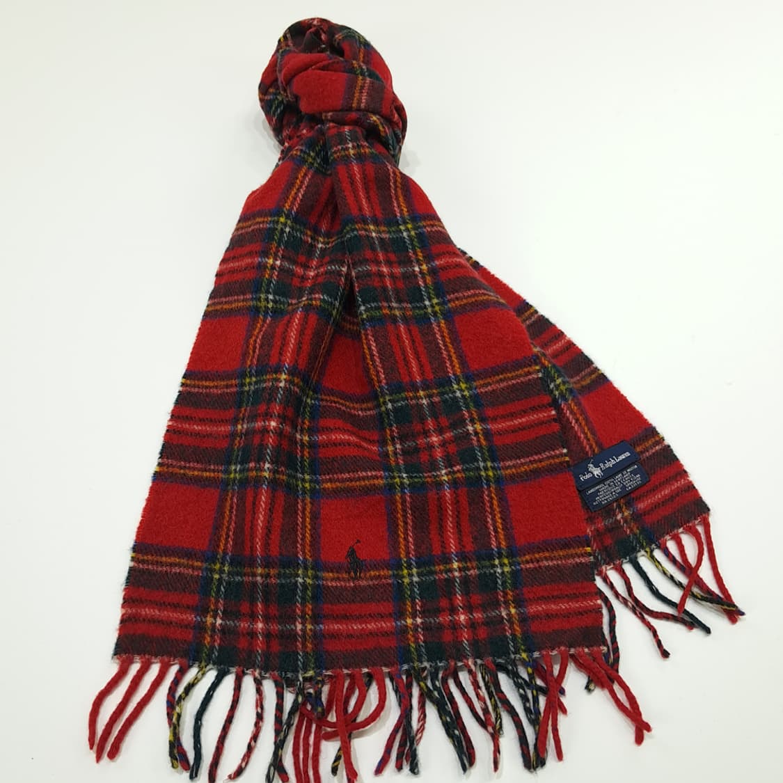 MX191 폴로 랄프로렌 크리스마스 타탄체크 램스울 목도리 머플러 상품이미지3